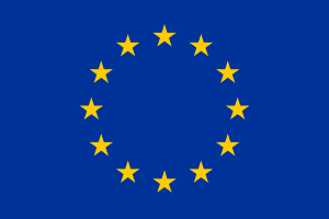 La bandiera dell'Europa, raffigurante le 12 stelle