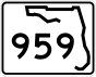 State Road 959 marker