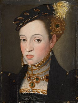 Ерцхерцогиня Магдалена Австрийска. Картина от Джузепе Арчимболдо ок. 1563