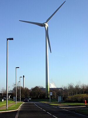 The wind turbine at GreenPark produces enough ...