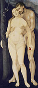 Adán y Eva, de Hans Baldung, 1531.