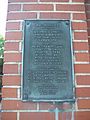 Plaque dedication of the wall donated by the United Daughters of the Confederacy.