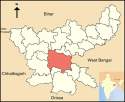 Loko de Ranchi-distrikto en Ĝharkhando