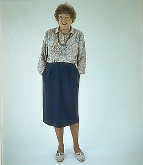 Džūlija Čailda Elsas Dorfmanes uzņemtā fotogrāfijā 1988. gadā