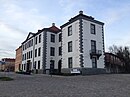 Junkerhaus (heute Museum Viadrina) mit westlichem Erweiterungsbau einschließlich seines Seitenflügels