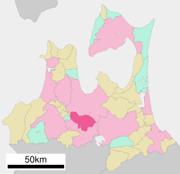 Kuroishis läge i Aomori prefektur