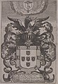 Portugália vonalkázott címere Lobkowitz Philippus Prudens (1639) című művéből