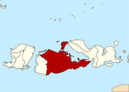 Peta wawidangan Kabupatén Sumbawa ring Nusa Tenggara Barat