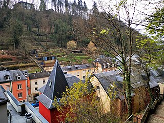 Vun der Hierzekrëpp aus op d'Diech vum Neiduerf gekuckt