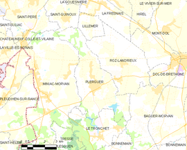 Mapa obce Plerguer