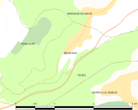 Mapa obce Bronvaux