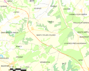 Poziția localității Saint-Cyr-les-Colons