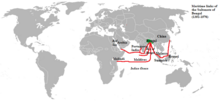 Maritime links of the Bengal sultanate Maritime links of the Sultanate of Bengal.png