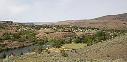 Maupin oan de rivier de Deschutes