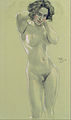 裸婦, 1910年, デッサン