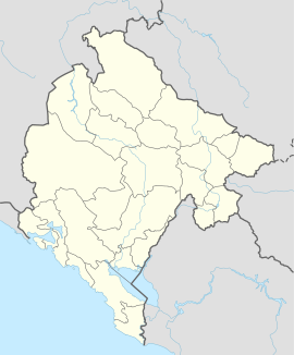 Буљарица на карти Црне Горе