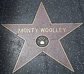 Woolley's star on the Hollywood Walk of Fame, showing the television emblem, though his official category is "Motion Pictures"