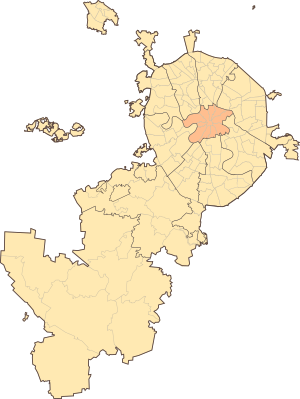 Центральный административный округ (ЦАО) на карте