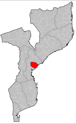 Muanza District on the map of Mozambique