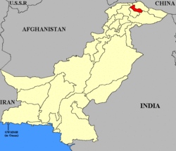 Location of Nagar, Pakistan