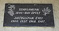 Dedication plaque on reformed church in Veľké Raškovce (est. 1806)