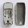 Inside of a grey Nokia 3310