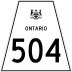Highway 504 marker