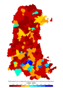 Crecimiento de población entre 2008 y 2018