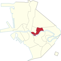 Map of Manila denoting the location of San Miguel