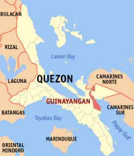 Guinayangan na Quezon Coordenadas : 13°54'N, 122°27'E