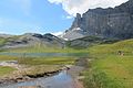 Le lac d’Anterne et en arrière-plan la Pointe d'Anterne (2733 m).