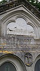 Detail of the bas relief illustration of the Rhone from the memorial in Southampton Old Cemetery