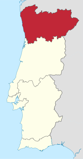Localisation de Porto au Portugal