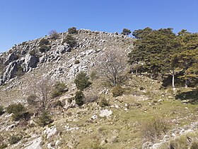 Vue du versant oriental du roc d'Orméa depuis le col du Berceau.