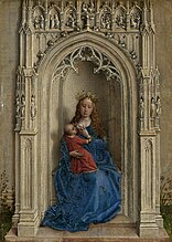 The Virgin and Child Enthroned, oil on panel, circa 1433, Museo Thyssen-Bornemisza.