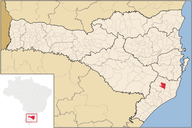 Localização de Braço do Norte em Santa Catarina