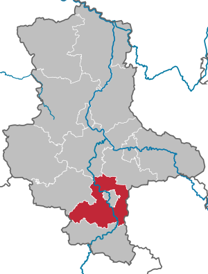 Li position de Saalekreis in Saxonia-Anhalt