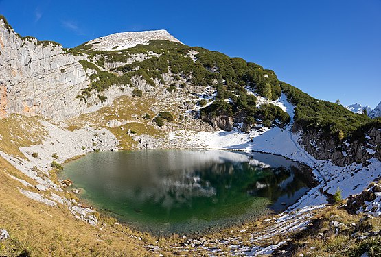 Der Seehornsee in den Berchtesgadener Alpen. Fotograf: Jörg Braukmann