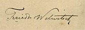 signature de Friedrich Welwitsch