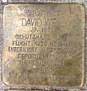 Stolperstein Kleve Lindenallee 32a David Weyl