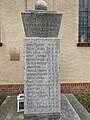 A memorial in Trestno commemorating Althofnass residents fallen in World War I