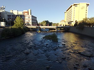 River running through downtown Reno, Nevada