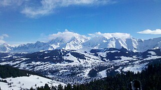 Vue sur le Mont-Blanc.