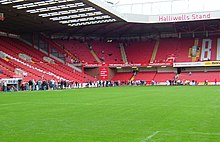 The new Bramall Lane corner, with South Stand (left) and Bramall Lane End (right) Westfield Health Stand.jpg