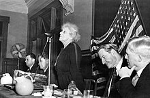 Louise Waterman Wise, Jewish activist and wife of WJC President Stephen S. Wise, addressing the World Jewish Congress War Emergency Conference in Atlantic City, November 1944 World Jewish Congress War Emergency Conference Atlantic City 1944.jpg