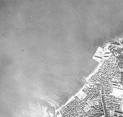 1956年3月14日撮影の福浜地区（伊崎地先沖）の国土地理院航空写真