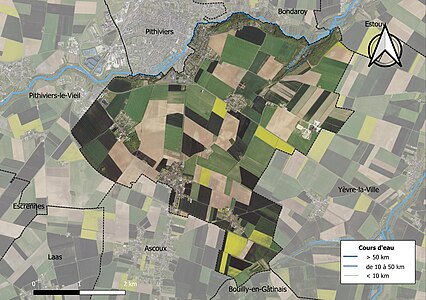 Carte orthophotographique de la commune en 2016.