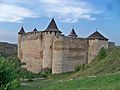 Schildmauern zwischen Türmen, Burg Chotyn, Westukraine