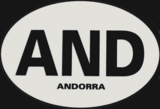 Adhesiu per a la matrícula identificatiu d'Andorra