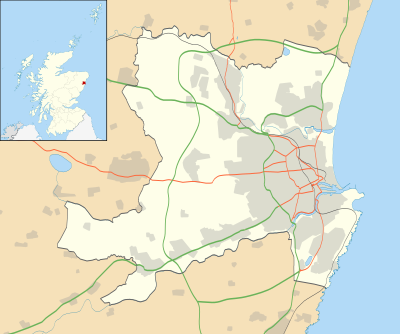 Mapa de localización de Aberdeen